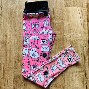 Society 6 tight legging pants cartoon comic print